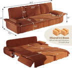 KEIKI 94.5" King Size 3-in-1 Convertible Sofa Bed, Pull-Out Sleeper Couch - Image 2