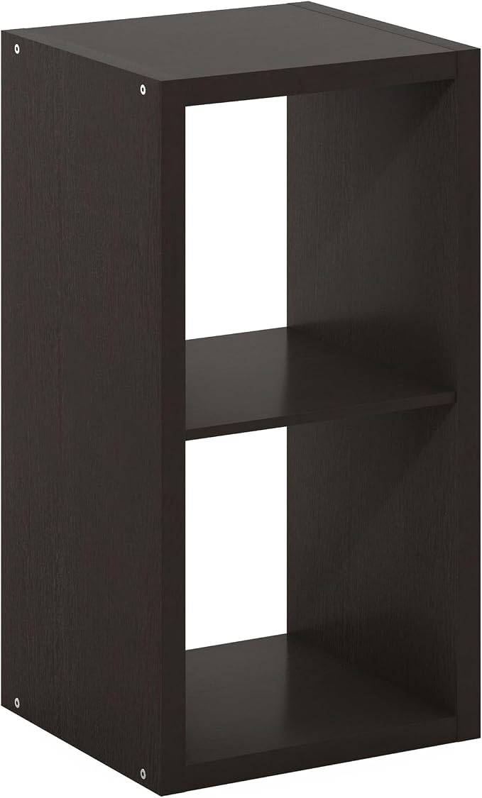 Furinno CUBICLE Book Shelf, 2-Cube Bookshelf, Extra Thick Frame Horizontally & - Image 9