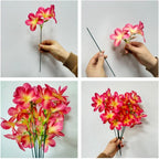 10pcs Pink Artificial Flowers Fake Plumeria with Stems,Silk Flower - Image 6