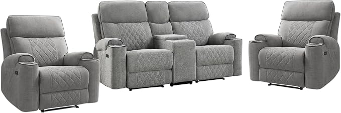 HAOMARKETS 3-Piece Recliner Sofa Set - Image 8