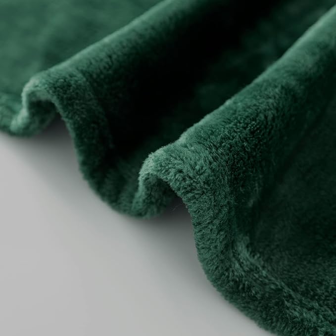 Forest Green Fleece Plush Throw Blanket 60"x80"for Couch Fuzzy Cozy Flannel | - Image 7