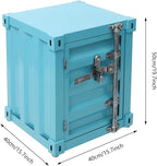 Side Table, Industrial Metal Container Cabinet, Wrought Iron Container Side - Image 3