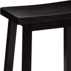 Amazon Basics Solid Wood Saddle-Seat Counter Height Bar Stools - Image 6