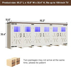 95.3" Large LED Farmhouse TV Stand - Image 2