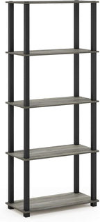 Furinno TURN-S-TUBE Book Shelf, 5-Tier Toolless Storage Shelves - Image 4
