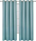 Blackout Curtains 66 x 95 inch/Stone Blue Curtains Set of 2 Panels/Thermal - Image 2