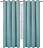 Blackout Curtains 52 x 90 inches Long Stone Blue Curtains Set of 2 Panels - Image 2
