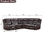 EBELLO Faux Leather Reclining Sectional Sofa Set - Image 2