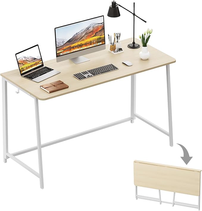 WOHOMO Folding Desk, Small Foldable Desk 47.2" by WOHOMO