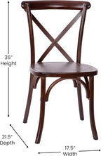 EMMA + OLIVER 2-Pack Wooden X-Back Dining Chair - Image 3