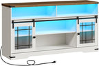 HOOBRO TV Stand for 65 Inch TV, Farmhouse Entertainment Center - Image 9