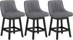 YaFiti Swivel Bar Stools Set of 3, 26 Inch Counter Height Bar Stools by YaFiti