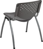 Flash Furniture HERCULES Series 880 lb. Capacity Gray Plastic Stack Chair - Image 8