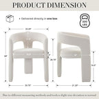 Modern Chenille Barrel Dining Chair Upholstered Fabric Dining Room Chair - Image 2