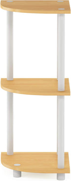 Furinno TURN-N-TUBE Corner Shelf, 3-Tier Corner Bookshelf, Display Storage - Image 7
