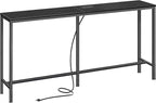 SUPERJARE Console Table with Outlet, 63 Inch Sofa Table with Charging Station by SUPERJARE