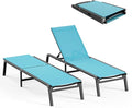 Patio Chaise Lounge Chair Set of 2, Foldable Lounge Chairs by CIOKEA