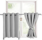 Blackout Curtains for Bedroom, 52 x 30 Inch, 2 Panels | Thermal Insulated & by Hiasan