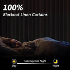 Off White 100% Blackout Curtains 108 Inch Length 2 Panels Set - Image 2