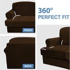 CUCRAF T Cushion Sofa Cover 2 Piece Armchair Slipcovers, Soft Thick Velvet - Image 6