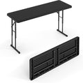 VINGLI 4 FT Narrow Folding Table, Home Work by VINGLI