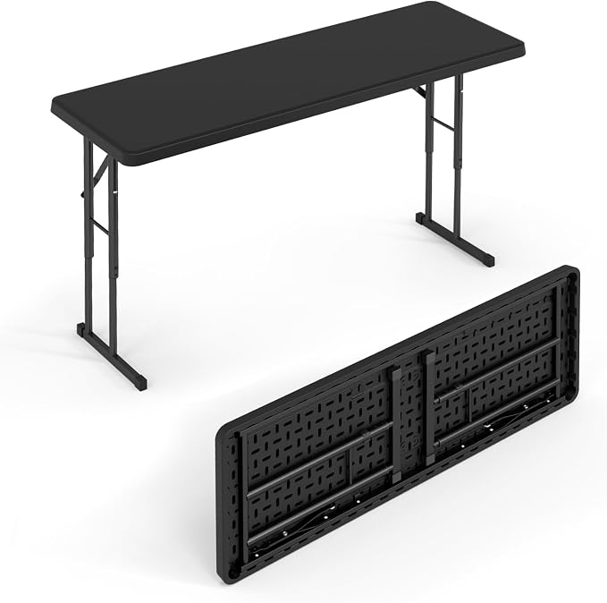 VINGLI 4 FT Narrow Folding Table, Home Work by VINGLI