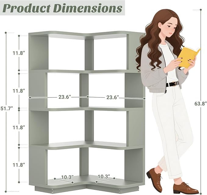 Armocity Corner Book Shelf - Image 3