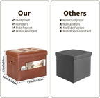 BelugaHelper Storage Ottoman Foot Rest Stool. Folding Ottoman - Image 2