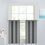 Yakamok Grey Room Darkening Window Curtains 42x36 Inch by Yakamok