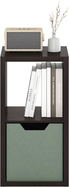 Furinno CUBICLE Book Shelf, 2-Cube Bookshelf, Extra Thick Frame Horizontally & - Image 7