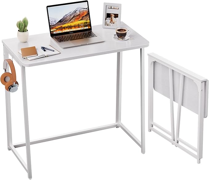 WOHOMO Folding Desk, 31.5" Small Desk by WOHOMO