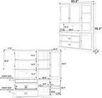 VilroCaz 78'' Tall Freestanding Kitchen Pantry - Image 2