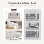 Aoxun Aluminum Patio Furniture Set, 7 Seats Luxury Metal Patio Conversation Sets - Image 7