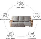 Genina Waterproof Couch Cover for Reclining Couch 3 Seater Non-Slip, Washable - Image 9