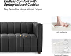 HULALA HOME 83" Genuine Leather Sofa - Image 3