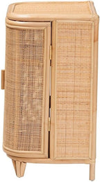 bali & pari Yanka Bohemian Natural Rattan Storage Cabinet - Image 6