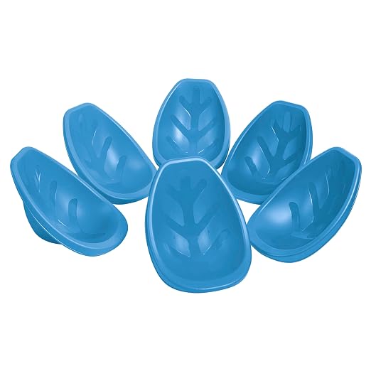 ECR4Kids Plastic Leaf Scoop Floor Rocker Seat, Classroom Furniture, Peacock Blue by ECR4Kids