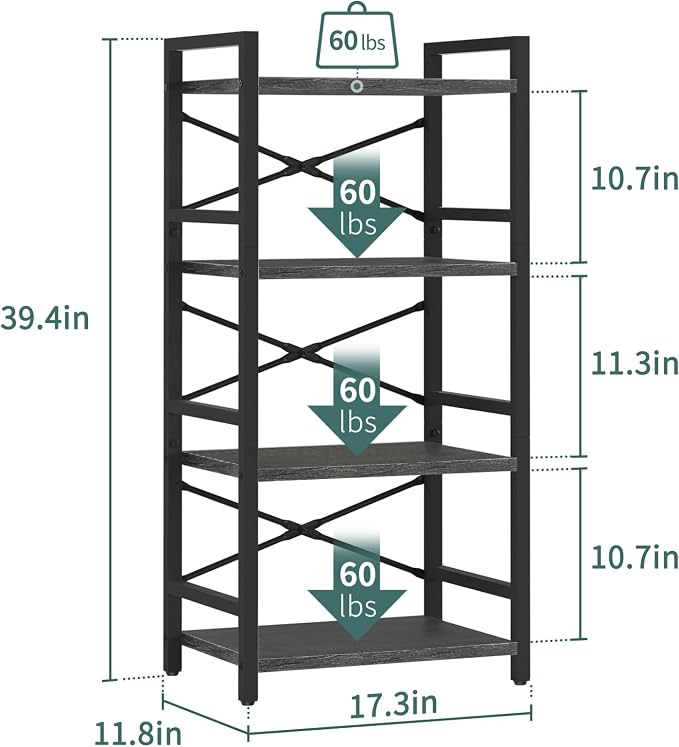 Yoobure 4 Tier Bookshelf - Image 3
