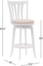 Hillsdale 29.5" Savana Wood Swival Bar Height Stool - Image 3