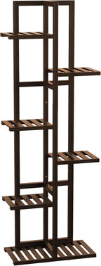 ROMGUAR CRAFT 6 Tier Bamboo Plant Stand Indoor, Wood Tall Flower Holder Corner - Image 7