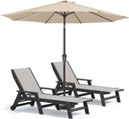 SERWALL Textilene Patio Chaise Lounge Chair Set of 2 by SERWALL