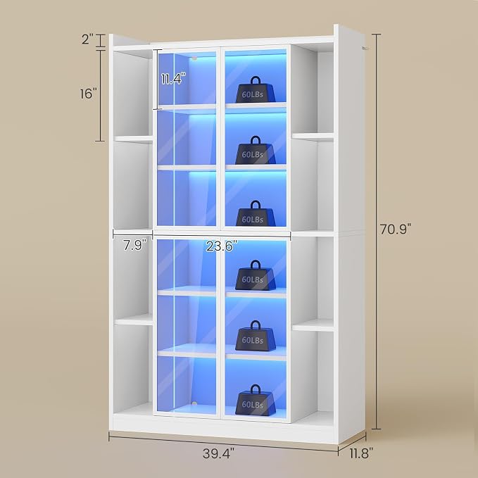 SEDETA 71" Display Cabinet - Image 2