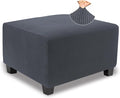NeColorLife Stretch Ottoman Cover Square Soft Knitted Jacquard Washable Thick by NeColorLife