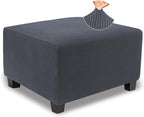 NeColorLife Stretch Ottoman Cover Square Soft Knitted Jacquard Washable Thick by NeColorLife
