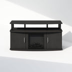 Furinno Jensen Fireplace TV Stand, NO Heat Decorative Electric Fireplace Corner - Image 5