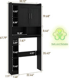 Vabches Over The Toilet Storage Cabinet, Farmhouse Storage Cabinet Over Toilet - Image 2