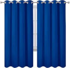 Blackout Curtains 66 x 72 Inch Long Royal Blue Curtains Set of 2 Panels Room - Image 2