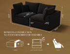 ohllob 78.9" Loveseat Sofa, Cloud Boneless Couches - Image 2