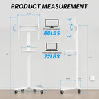 Mobile TV Cart for 23-60 Inch LCD LED OLED Flat Curved Screen TVs - Image 2