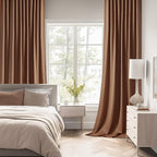 MIULEE Cappuccino Brown Back Tab Blackout Curtain 52"x102" Long 2 Panel Set | - Image 2